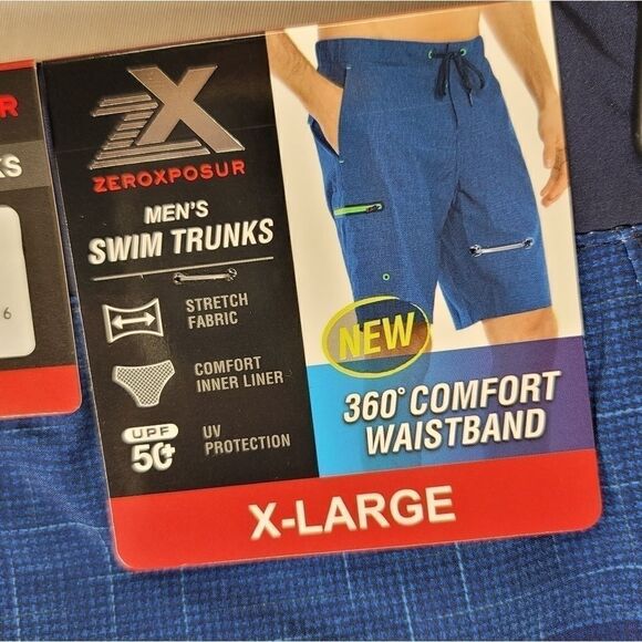 Zeroxposur Mens swim trunks XL blue & red - Picture 9 of 14